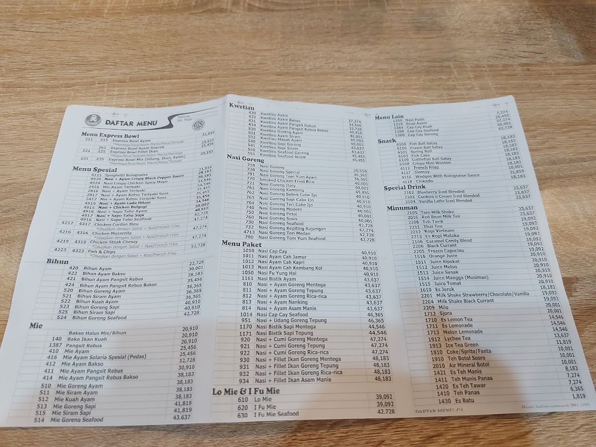 Menu Solaria - Mall Ska-6